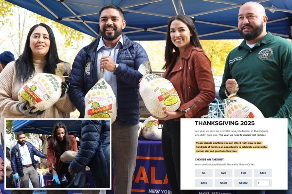 Exclusive | AOC email seeks donations for turkey giveaway — but money goes straight to her campaign coffers