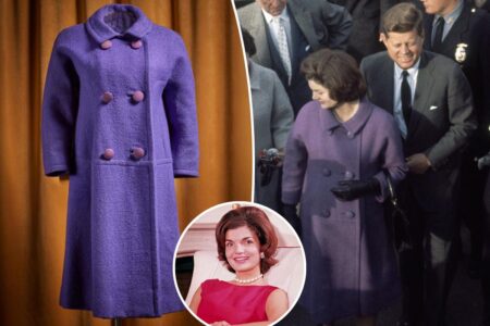 Jackie O’s violet 1960 election night coat to hit auction block at an estimated $6-8K: ‘Beauty, symbolism and history converge’