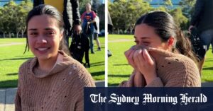 Student pepper-sprayed as police clash with pro-Palestine protesters at weapons expo