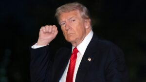 Trump arrives at Commanders' stadium for NFL 'Salute to Service' festivities