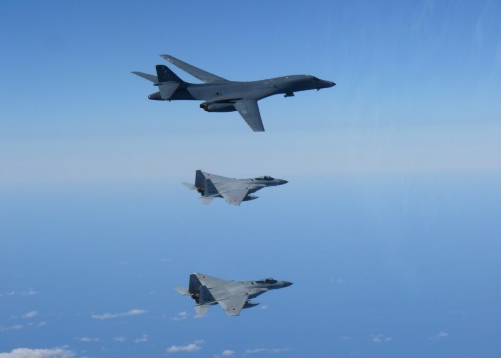 Air Force Bomber Flies in Pacific Drills As China Threatens US Ally