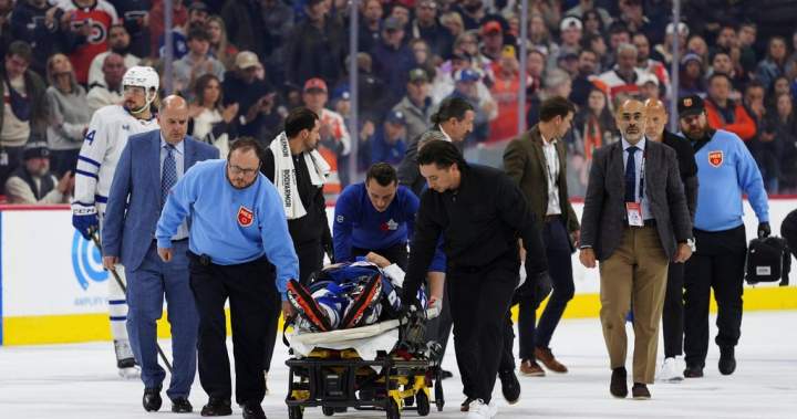 Chris Tanev hospitalized after collision in Maple Leafs’ win