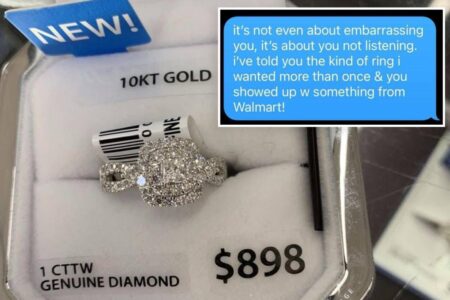 Frustrated woman turned down boyfriend’s $898 Walmart engagement ring — but not for the reason you’d think