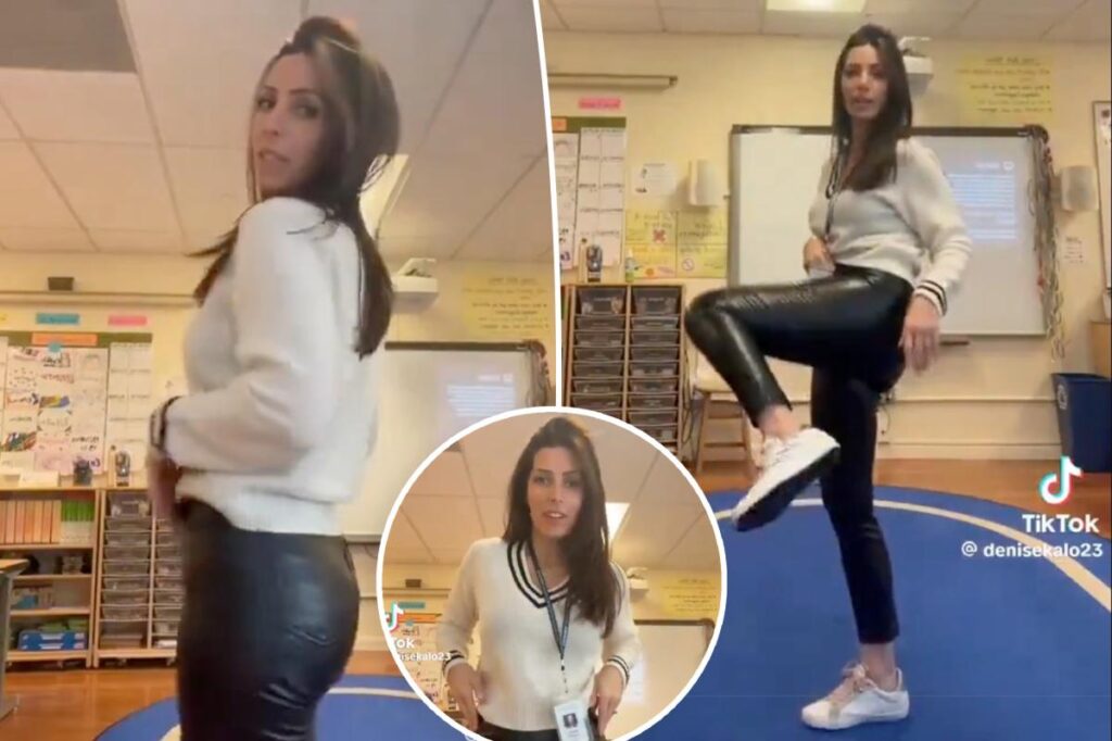 Teacher slammed for showing off ‘inappropriate’ outfit: ‘Club pants at a school’