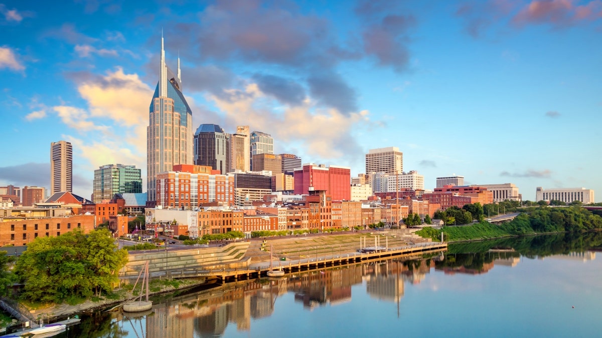 Skyline of Nashville, Tennessee.