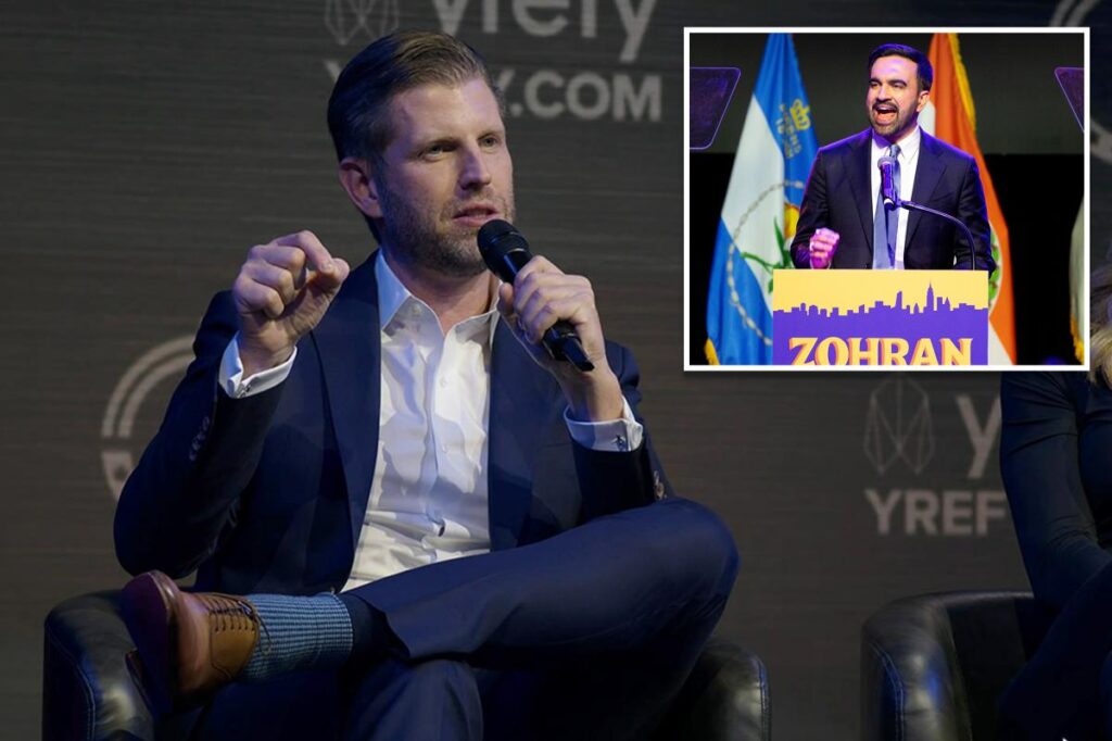 Eric Trump calls Zohran Mamdani ‘crazy,’ says ‘we cannot allow’ socialism to spread countrywide at Turning Point USA event