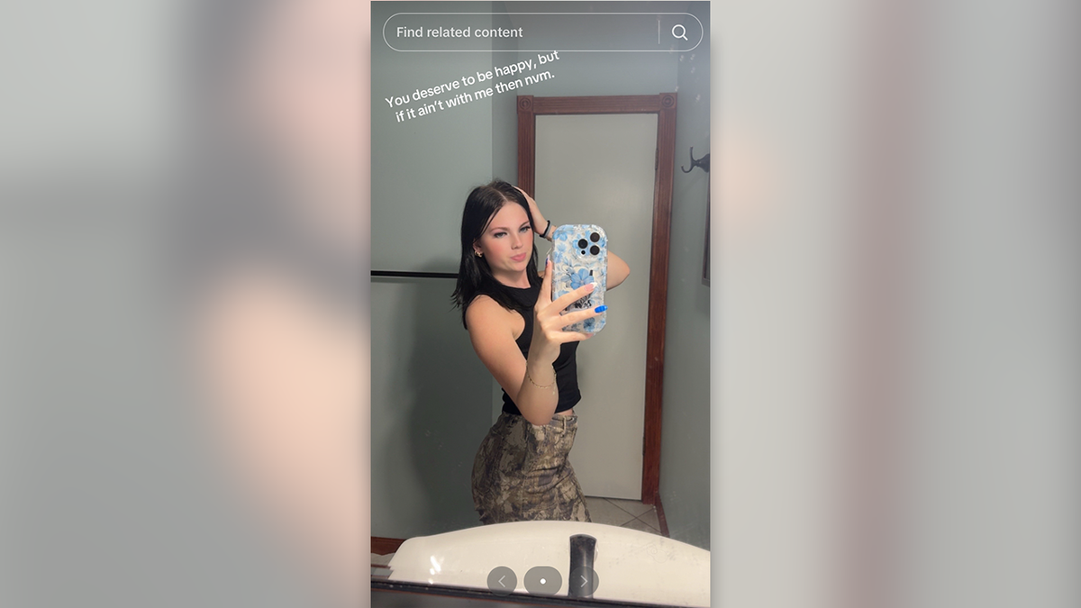 A still image shows 18-year-old Anna Kepner's cryptic final TikTok post, posted eight days before she was found dead on a cruise ship.