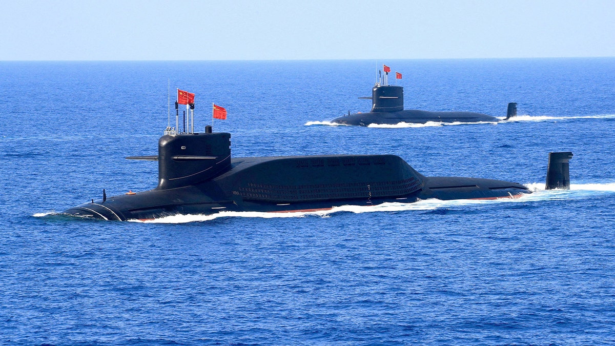 Chinese nuclear-powered submarine pictured in South China Sea April 12, 2018.