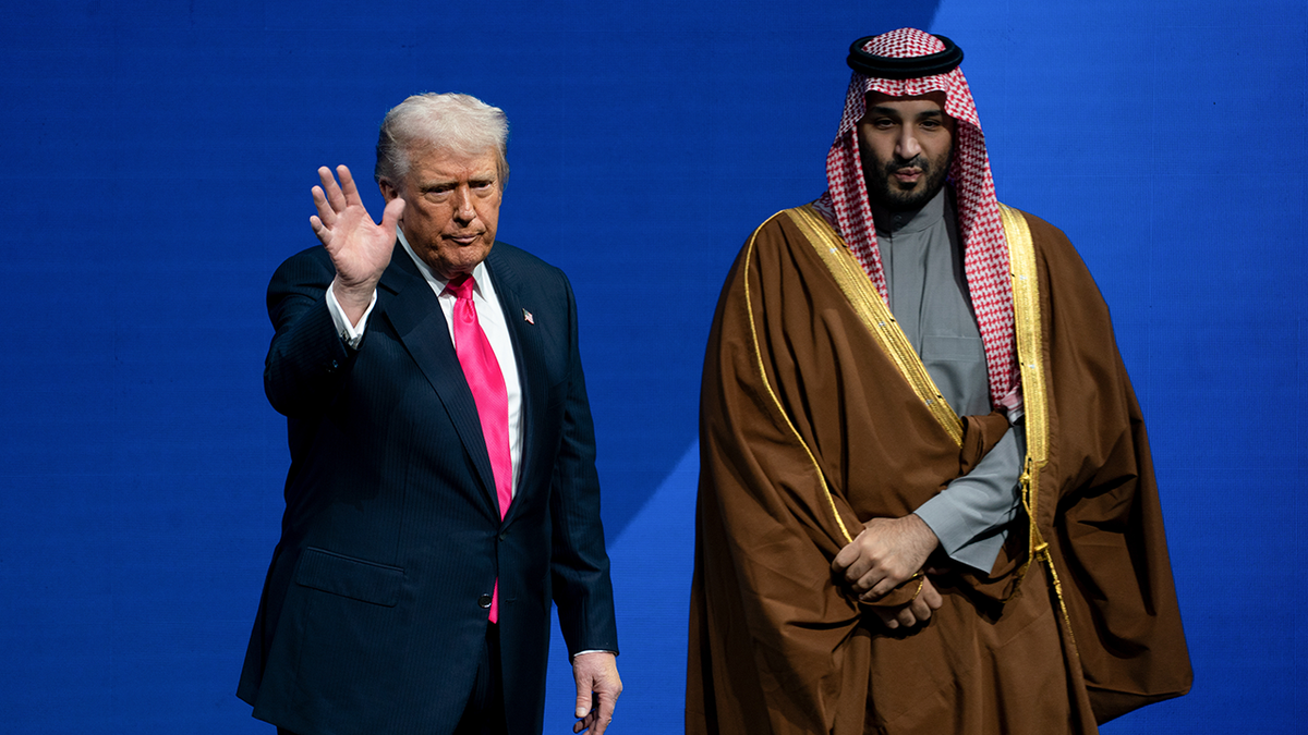 US President Donald Trump and Mohammed bin Salman, Saudi Arabia's crown prince, during the US-Saudi Investment Forum