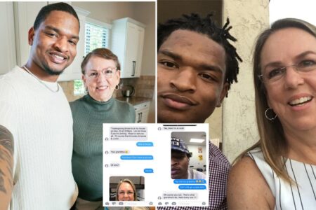 Grandma who went viral for inviting stranger to Thanksgiving celebrates 10th holiday meal with accidental ‘grandson’