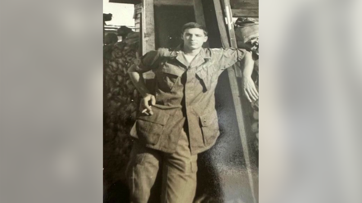 George Karkoc pictured in his Army uniform as a younger man