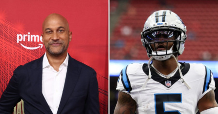 Comedian Keegan-Michael Key Visits Carolina Panthers Team Meeting to Support Rico Dowdle