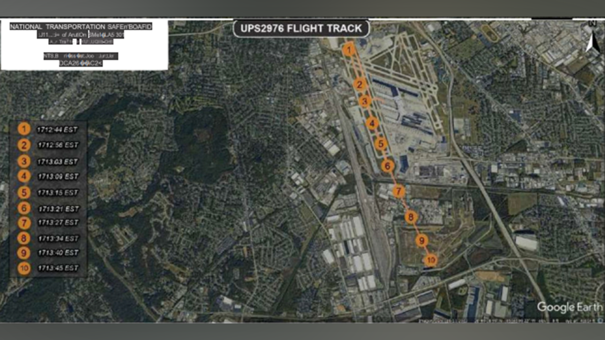 Officials shared a photo of the flight track prior to the deadly crash.