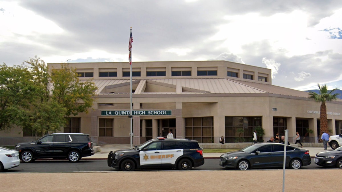 Exterior view of La Quinta High School in La Quinta, California