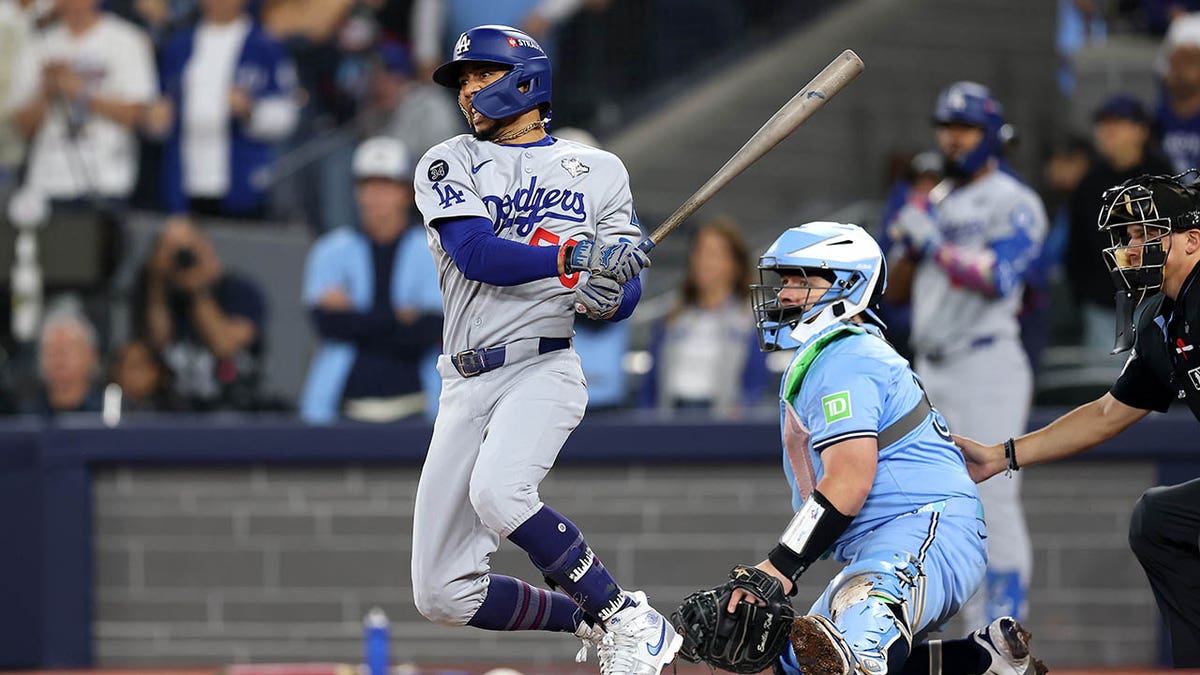 Mookie Betts during an at-bat