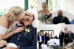 Dying cancer patient marries girlfriend at hospice bedside in emotional ceremony