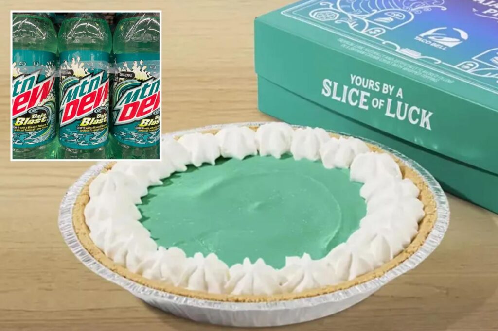 Taco Bell’s new Mountain Dew Baja Blast Pie horrifies customers: ‘Chernobyl cheesecake’