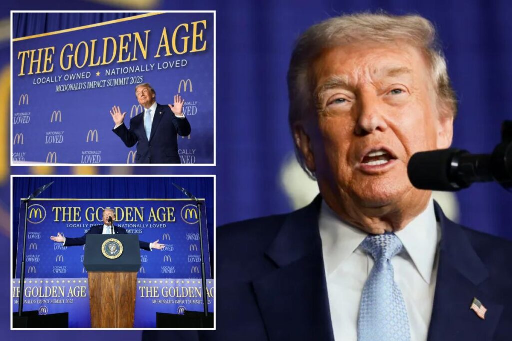Trump promises ‘prices are coming down’ in speech to owners of his beloved McDonald’s: ‘You’re so damn lucky I won’