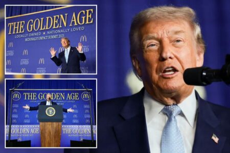 Trump promises ‘prices are coming down’ in speech to owners of his beloved McDonald’s: ‘You’re so damn lucky I won’