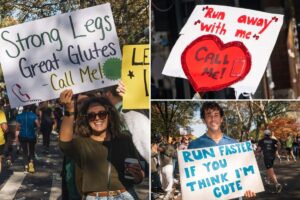 Exclusive | Forget dating apps, I put my phone number on a sign at the NYC marathon — here’s how it went
