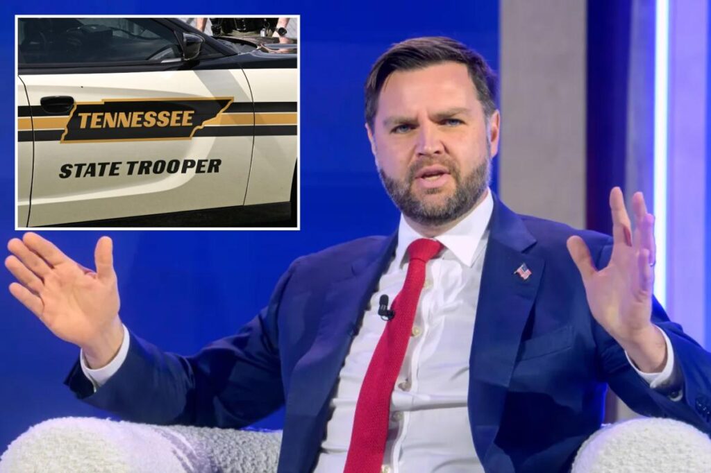 Tennessee officer working Vance’s motorcade in critical condition after crash with state trooper