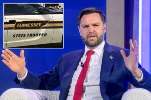 Tennessee officer working Vance’s motorcade in critical condition after crash with state trooper