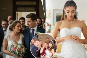 Bride spots mystery woman in her wedding photos before making shocking discovery