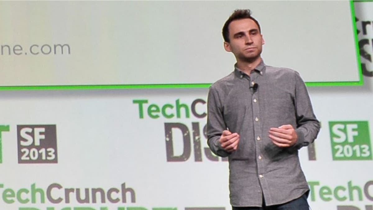 Nikita Bier speaks to a crowd