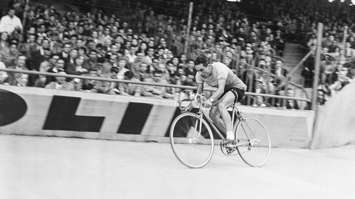 Charles Coste at the finish line