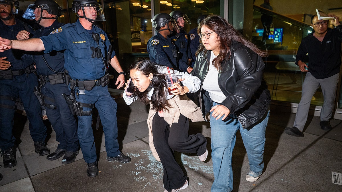 TPUSA attendees at Berkeley before the violence breaks out