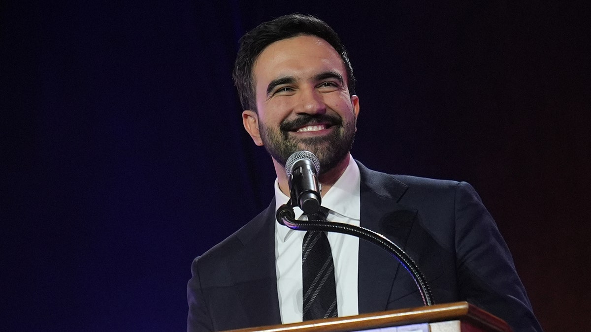 Zohran Mamdani during campaign rally.