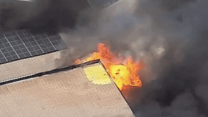 Fire engulfs service station in Fairfield