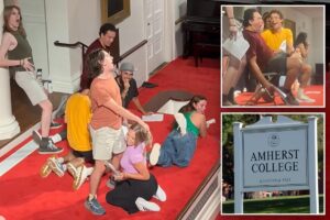 Elite liberal arts school Amherst College held ‘disgusting’ orientation performance — where students mimicked sex acts Â