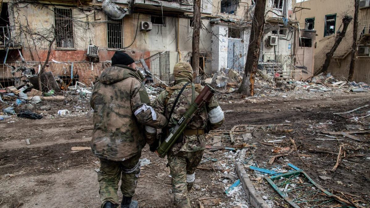 Chechen soldiers in Ukraine.