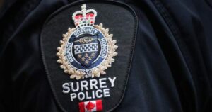Surrey police say a 9-year-old has died after collision with large vehicle