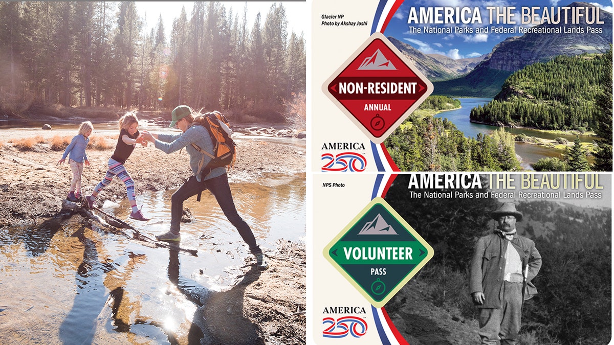 National park passes favor Americans and charge others more, two samples are shown on right