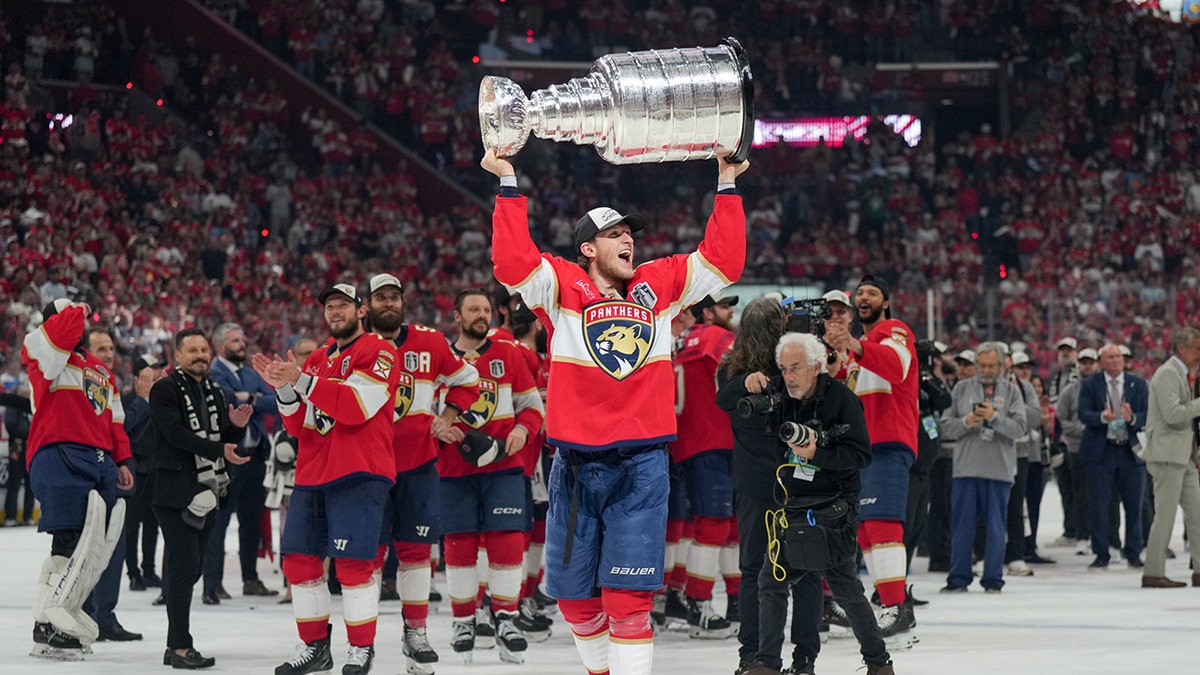 Eetu Luostarinen with Stanley Cup