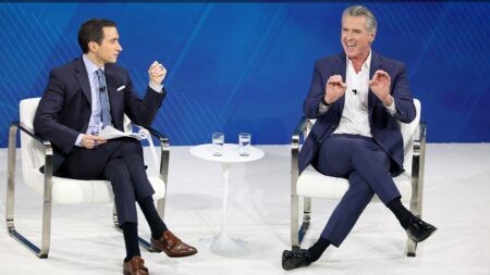 Newsom team torched for image posted in response to mocking of gov's 'testicle-crushing' sitting pose