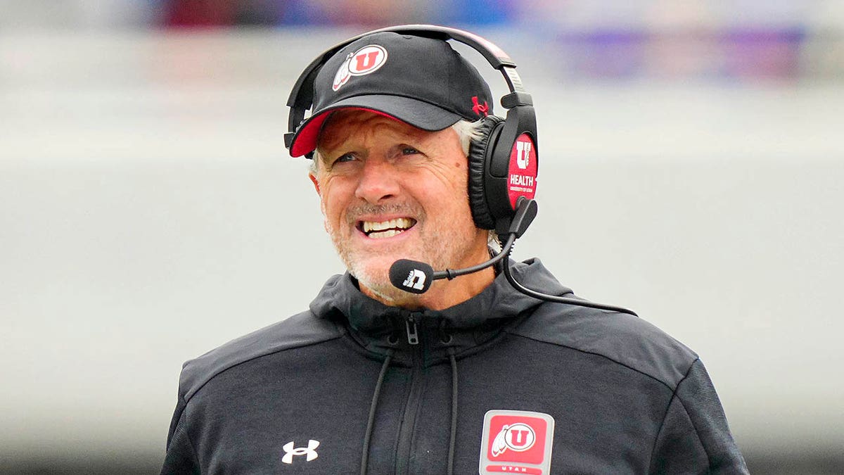 Kyle Whittingham reacts