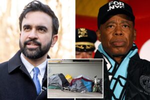 NYC’s Eric Adams gives Zohran Mamdani reality check on plan to stop clearing homeless tent cities