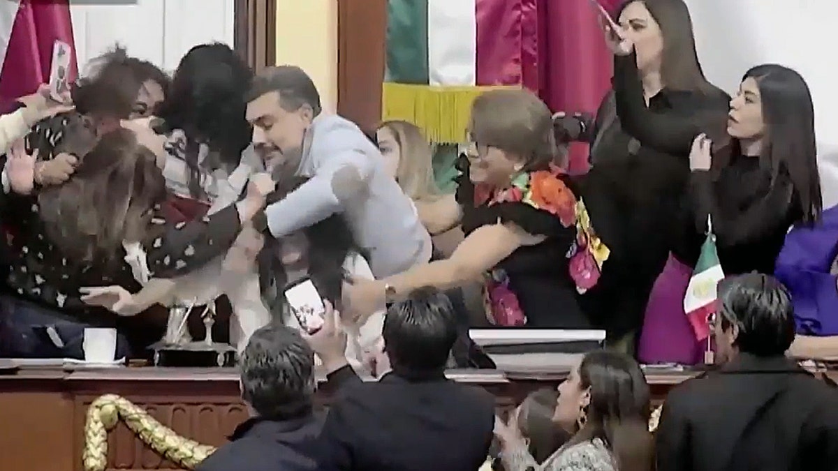 Mexico City Congress Brawl