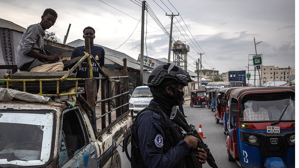 Security patrol in Mogadishu, Somalia.