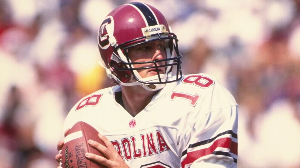 Steve Taneyhill looks to pass