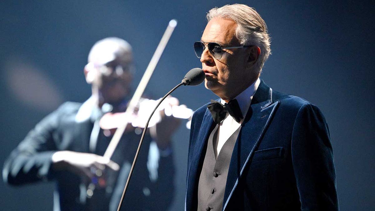 Andrea Bocelli performs at World Cup draw 