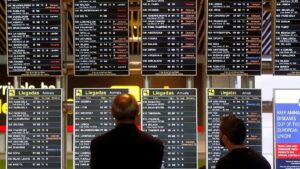 How do airlines adjust their routes to closed airspace?