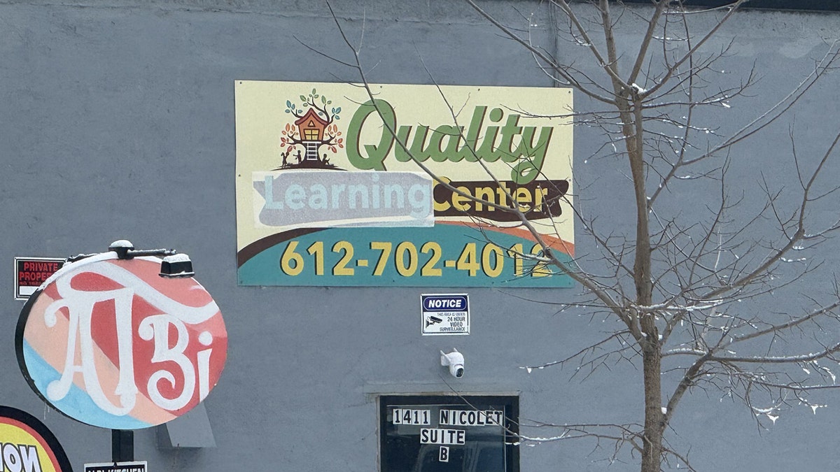 Quality learning center sign.