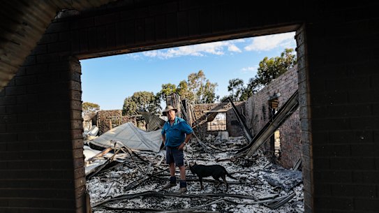“It was like pissing in the wind,” Sudholz said of trying to save his home. 