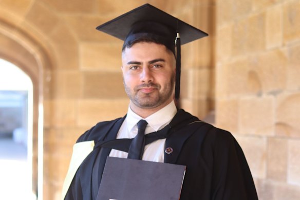 PhD candidate Sepehr Saryazdi was charged with terror offences in Brisbane.