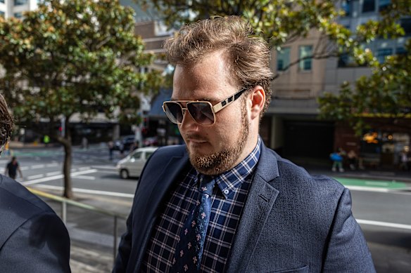 William Gulson at Downing Centre Court on Tuesday.