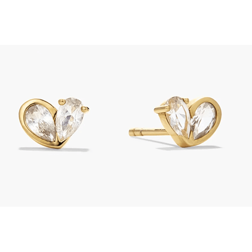 Meijuri Two of Hearts Studs
